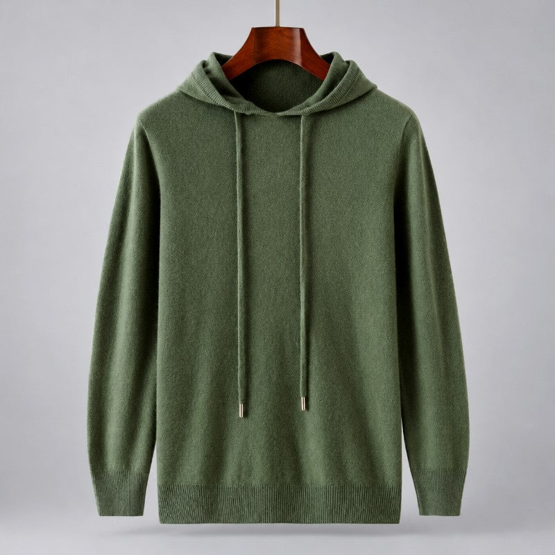 Brent - Men's Wool Hooded Knit Sweater 4
