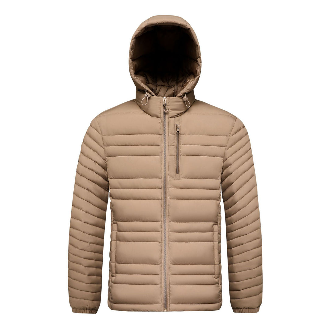 Brett - Men's Winter Hooded Puffer Jacket with Zip Pockets 1