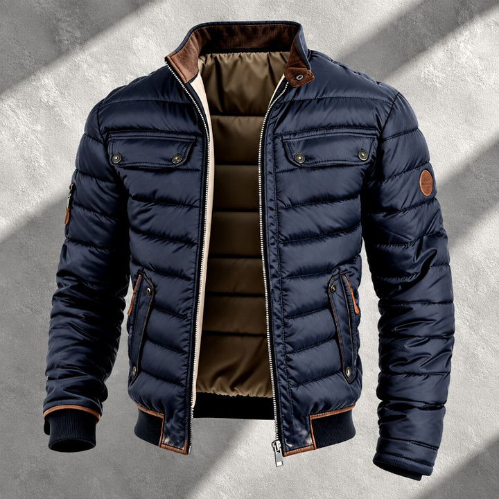 Brian - Men's Quilted Stand Collar Puffer Jacket