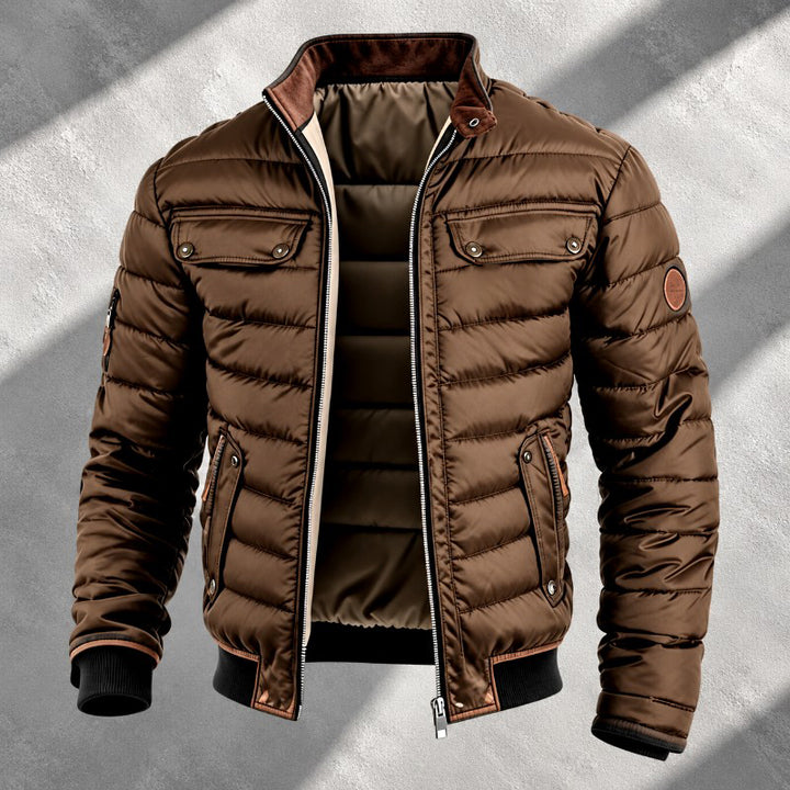 Brian - Men's Quilted Stand Collar Puffer Jacket