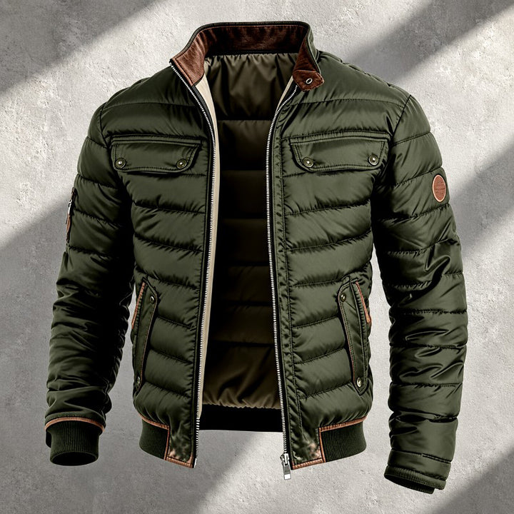 Brian - Men's Quilted Stand Collar Puffer Jacket