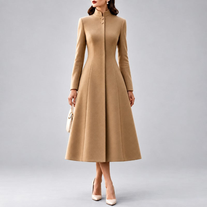 Brielle - Women's Stand Collar Button Front Dress 2