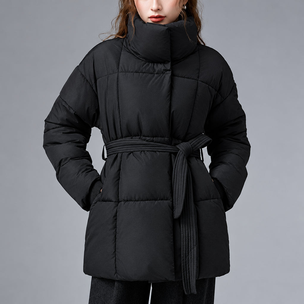Brittany - Women's Belted Padded Jacket 2