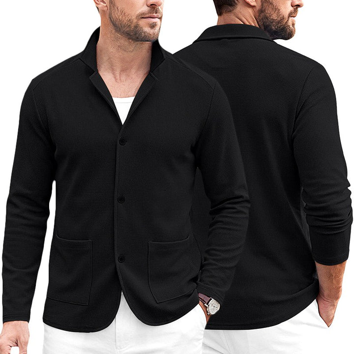 Buster - Men's Waffle Knit Notched Lapel Blazer 2