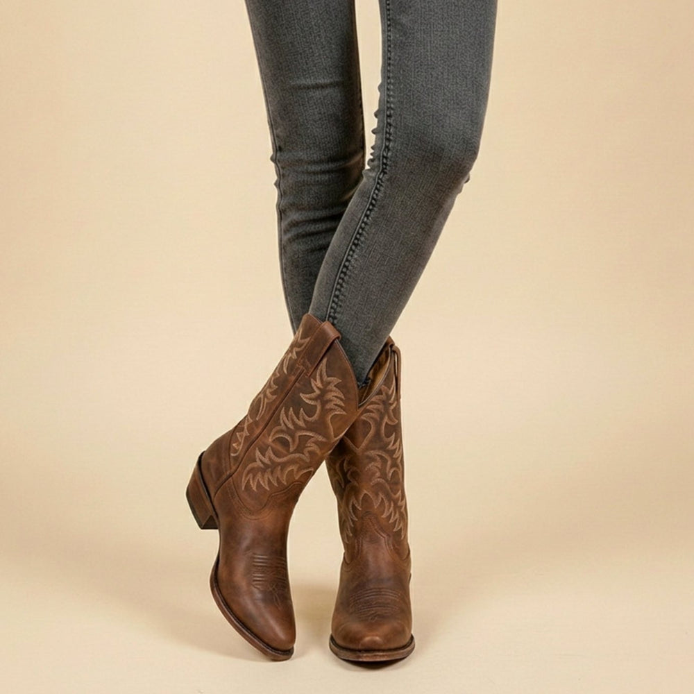Callie - Women's Embroidered Western Cowboy Boots
