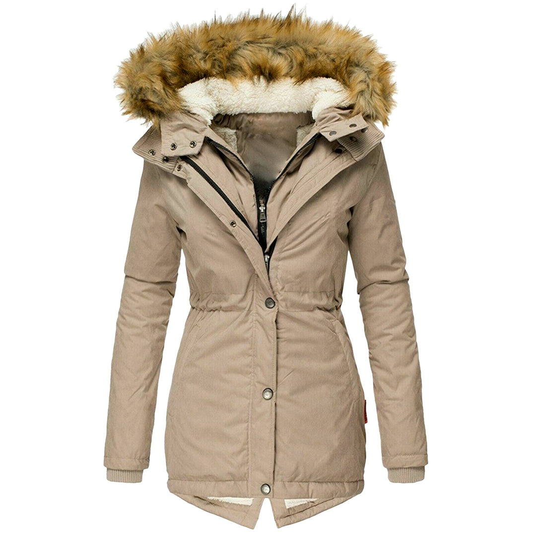 Calliope - Women's Fur Trim Hooded Winter Coat 3