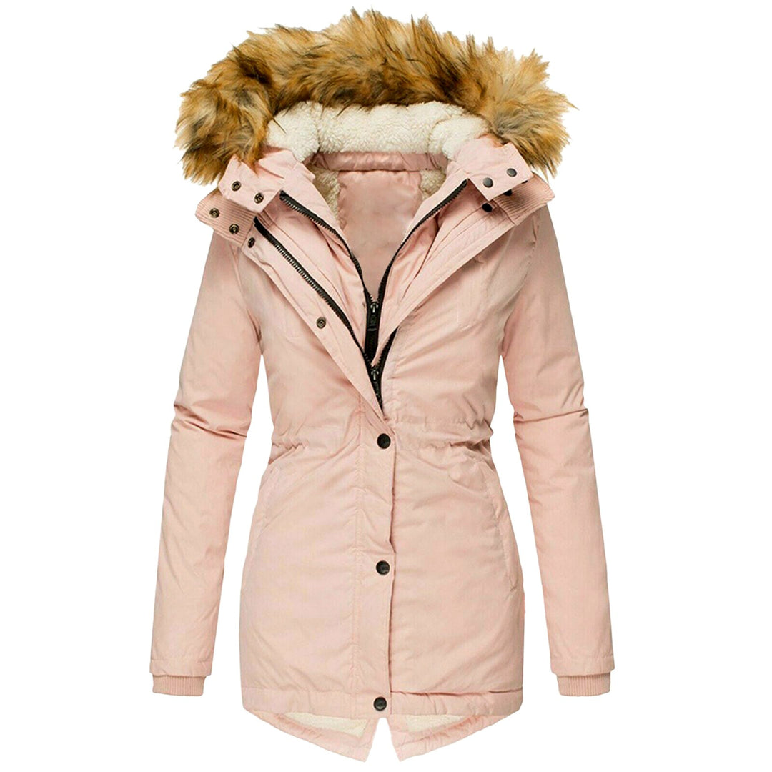 Calliope - Women's Fur Trim Hooded Winter Coat 4