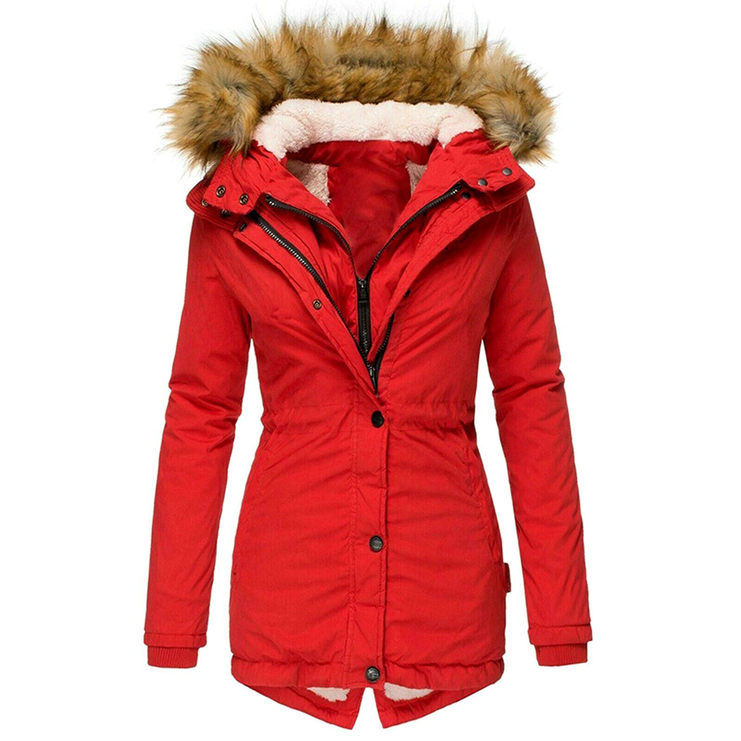 Calliope - Women's Fur Trim Hooded Winter Coat 5