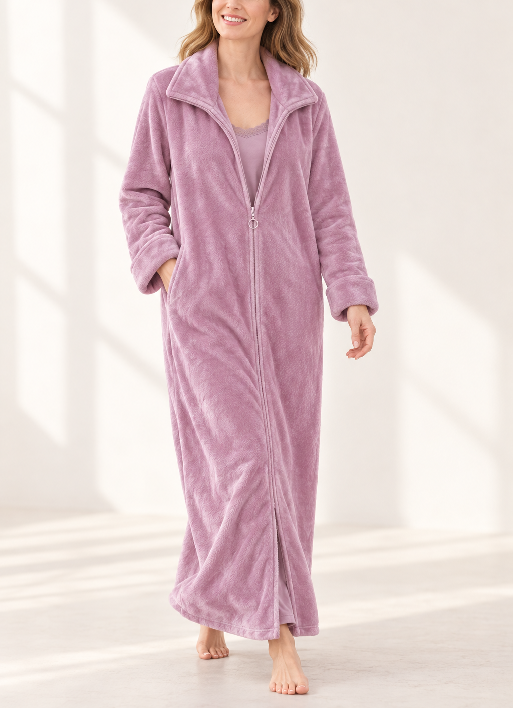 Carla - Women’s Plush Full-Length House Coat