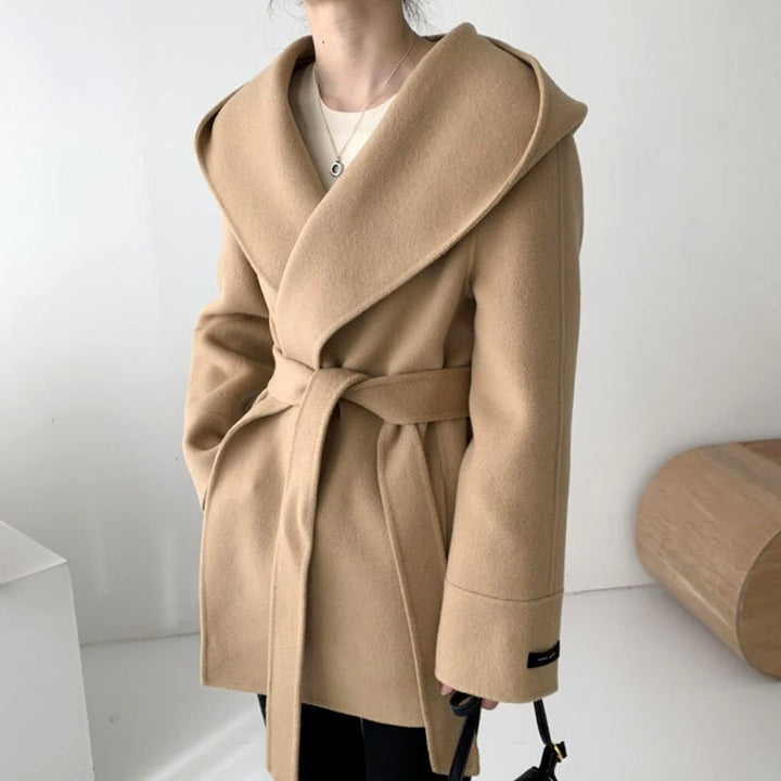 Carmen - Women’s Wide Collar Belted Coat 2