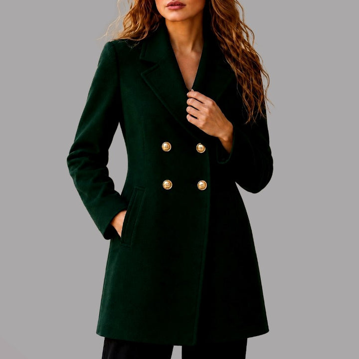 Caroline - Women's Notched Lapel Double-Breasted Blazer 3