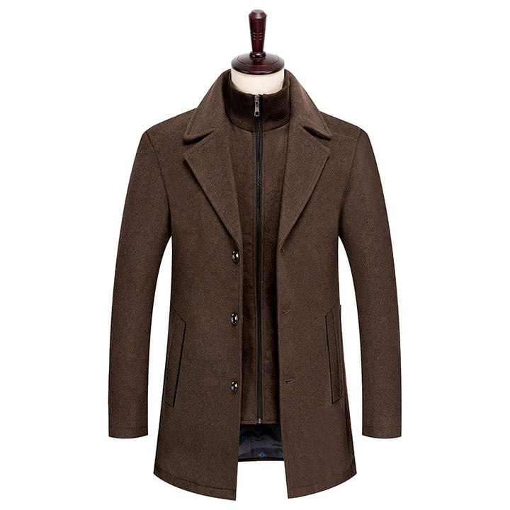 Carter - Men's Notch Lapel  Coat with Removable Zip Vest Liner 2