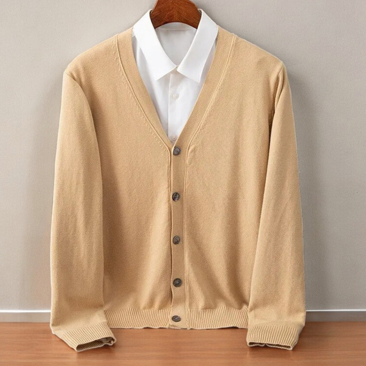 Caspar - Men's Cashmere Blend V-Neck Cardigan