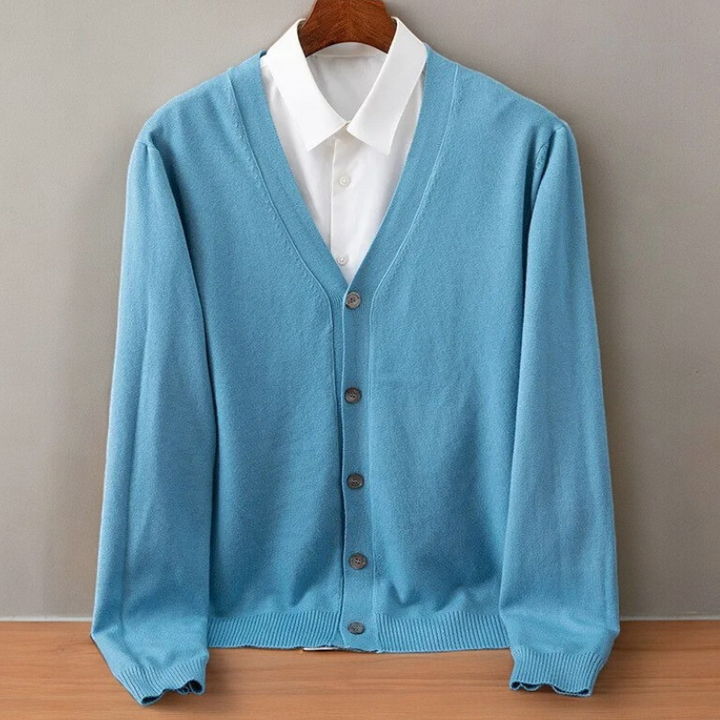 Caspar - Men's Cashmere Blend V-Neck Cardigan