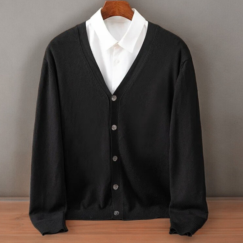 Caspar - Men's Cashmere Blend V-Neck Cardigan