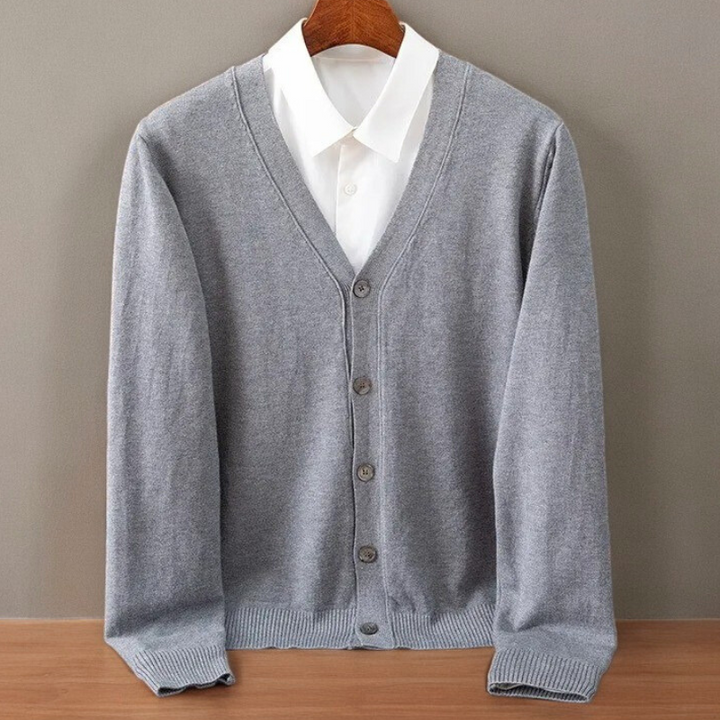 Caspar - Men's Cashmere Blend V-Neck Cardigan