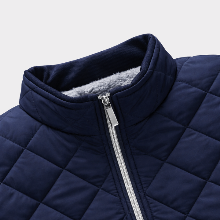 Casper - Men's Diamond-Quilted Puffer Jacket with Fleece Lining
