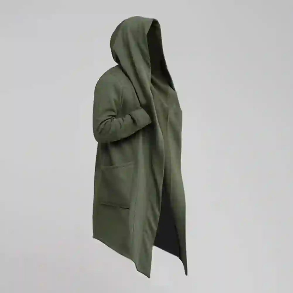 Casper - Men's Hooded Open-Front Longline Cardigan