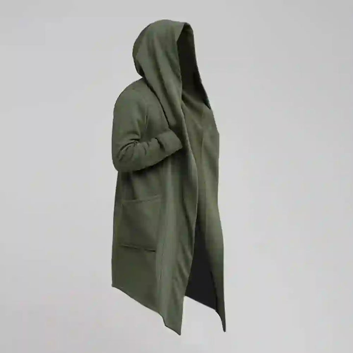 Casper - Men's Hooded Open-Front Longline Cardigan