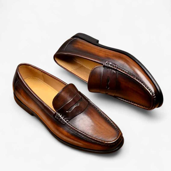Cedric - Men's Leather Penny Loafers