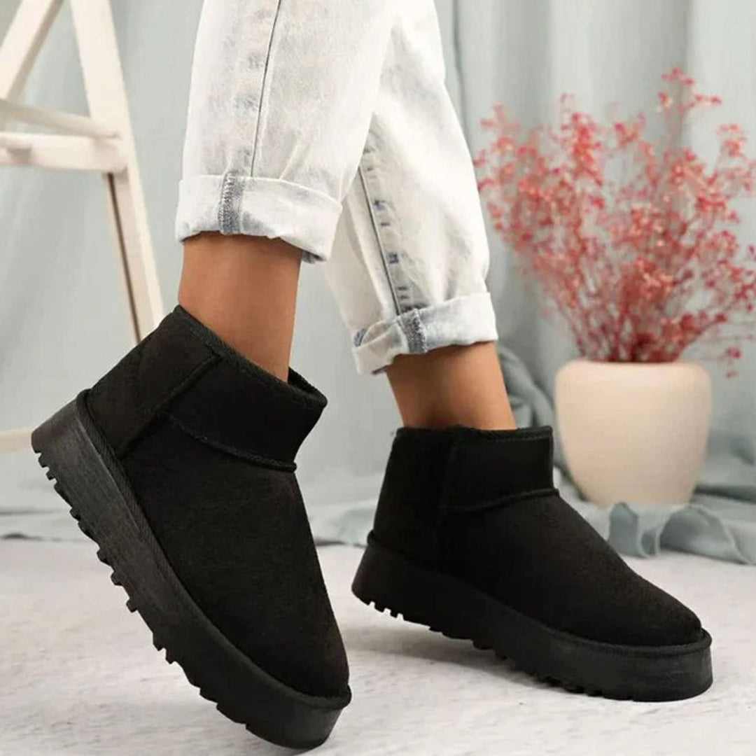 Celeste - Women's Faux-Fur Lined Slip-On Platform Boots