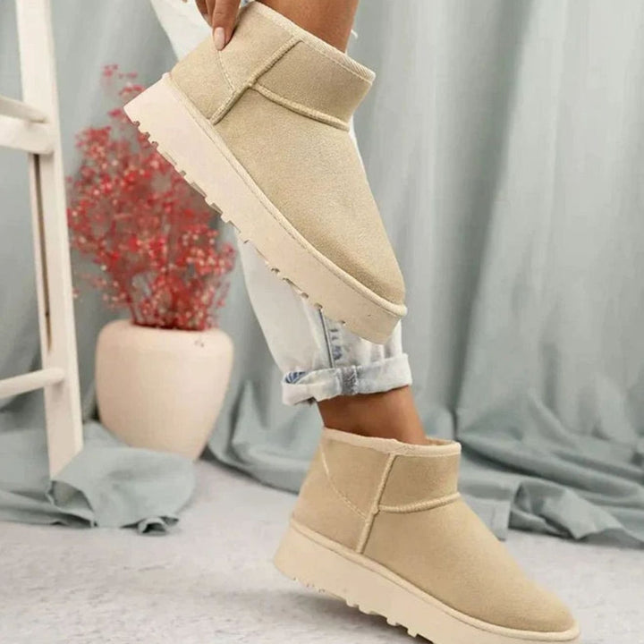 Celeste - Women's Faux-Fur Lined Slip-On Platform Boots
