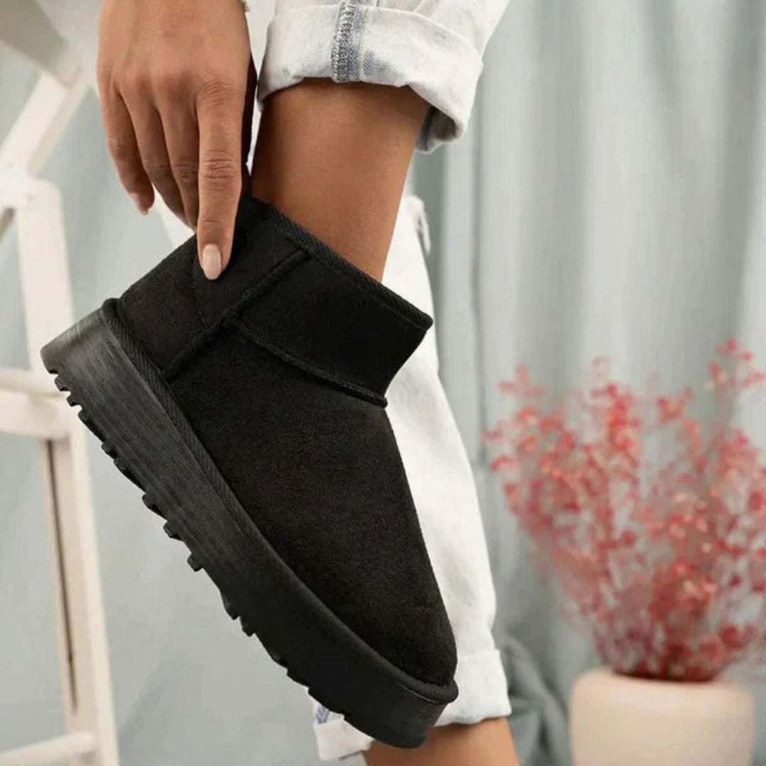 Celeste - Women's Faux-Fur Lined Slip-On Platform Boots