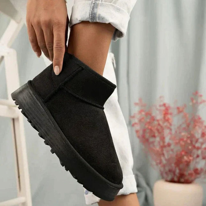 Celeste - Women's Faux-Fur Lined Slip-On Platform Boots