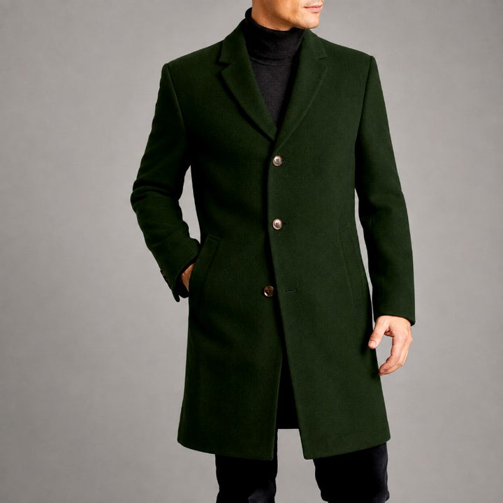 Charles - Men's Three-Button Notched Lapel Long Coat 4