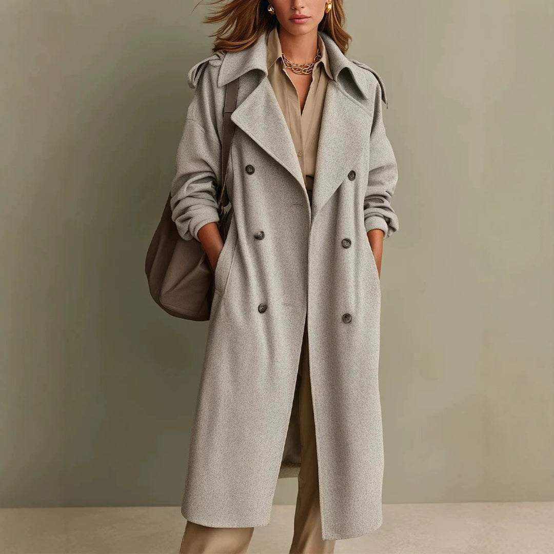 Chelsea - Women's Double-Breasted Longline Coat 1