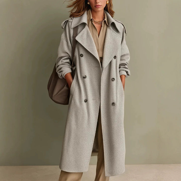 Chelsea - Women's Double-Breasted Longline Coat 1