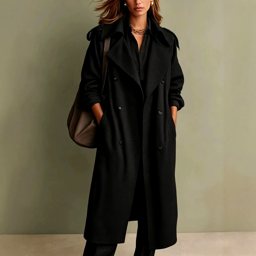 Chelsea - Women's Double-Breasted Longline Coat 3