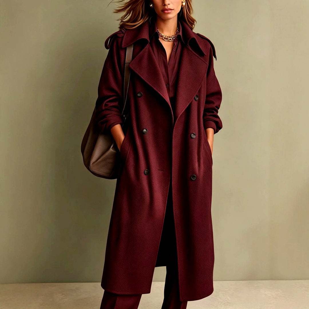 Chelsea - Women's Double-Breasted Longline Coat 4