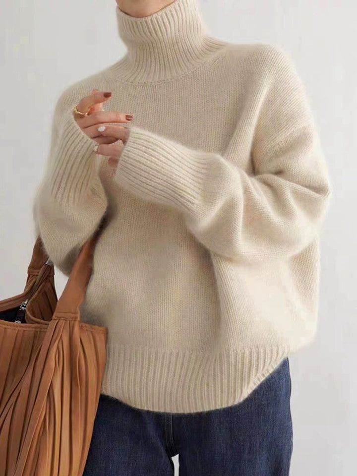 Chloe - Women's Oversized Turtleneck Sweater 3