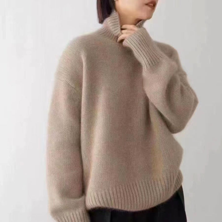 Chloe - Women's Oversized Turtleneck Sweater 4