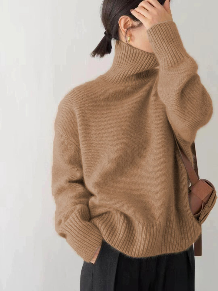 Chloe - Women's Oversized Turtleneck Sweater 6