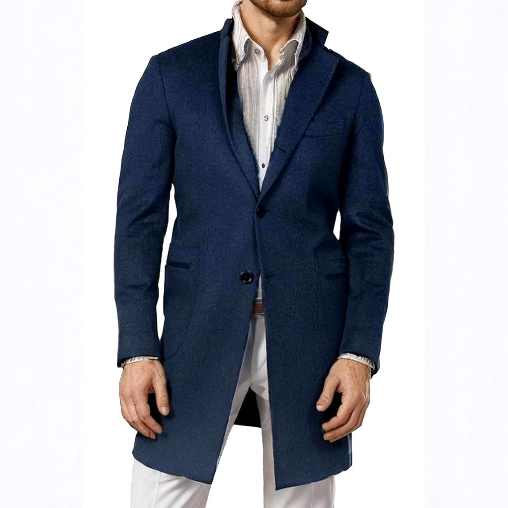 Clarence - Men's Two-Button Notched Lapel Longline Coat 1