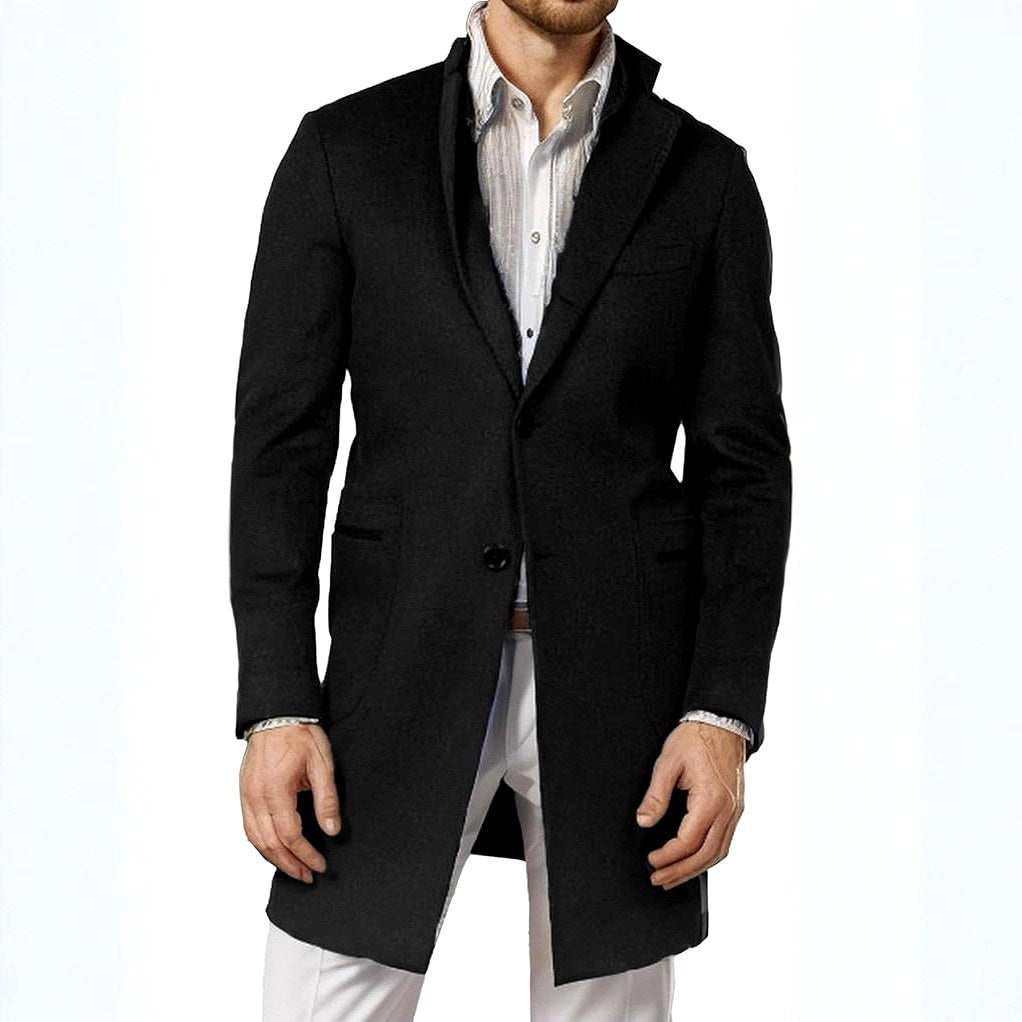 Clarence - Men's Two-Button Notched Lapel Longline Coat 4