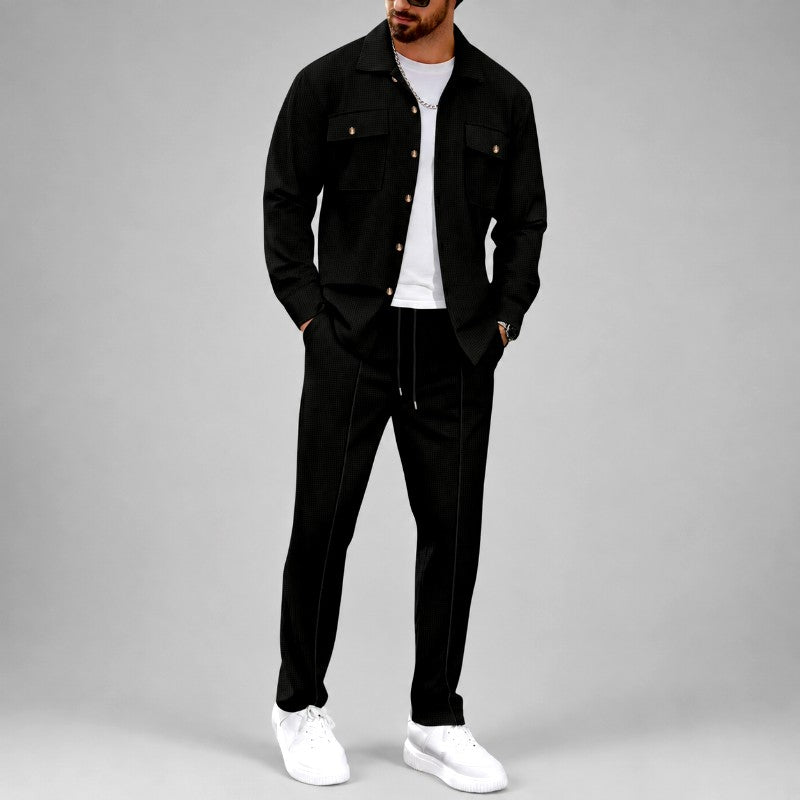 Coleman - Men's Textured 2-Piece Jacket & Pants Matching Set 4