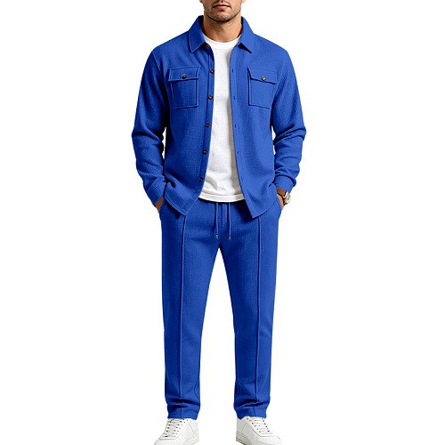 Coleman - Men's Textured 2-Piece Jacket & Pants Matching Set 5