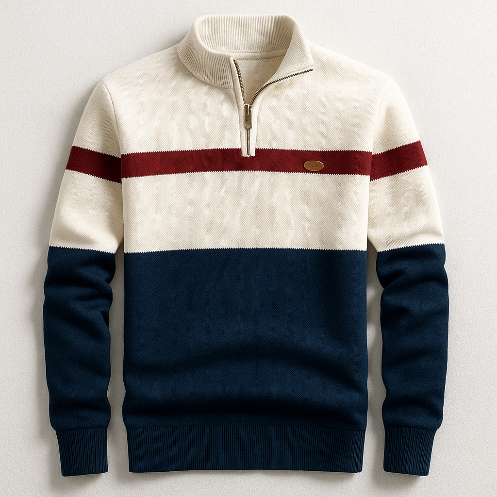 Colton - Men's Quarter-Zip Colorblock Pullover