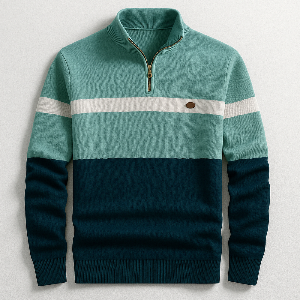 Colton - Men's Quarter-Zip Colorblock Pullover