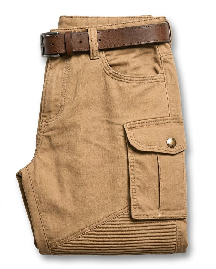Conrad - Men's Cargo Trousers with Tapered Fit and Knee Panels
