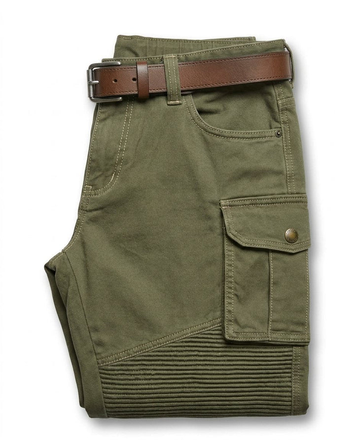 Conrad - Men's Cargo Trousers with Tapered Fit and Knee Panels