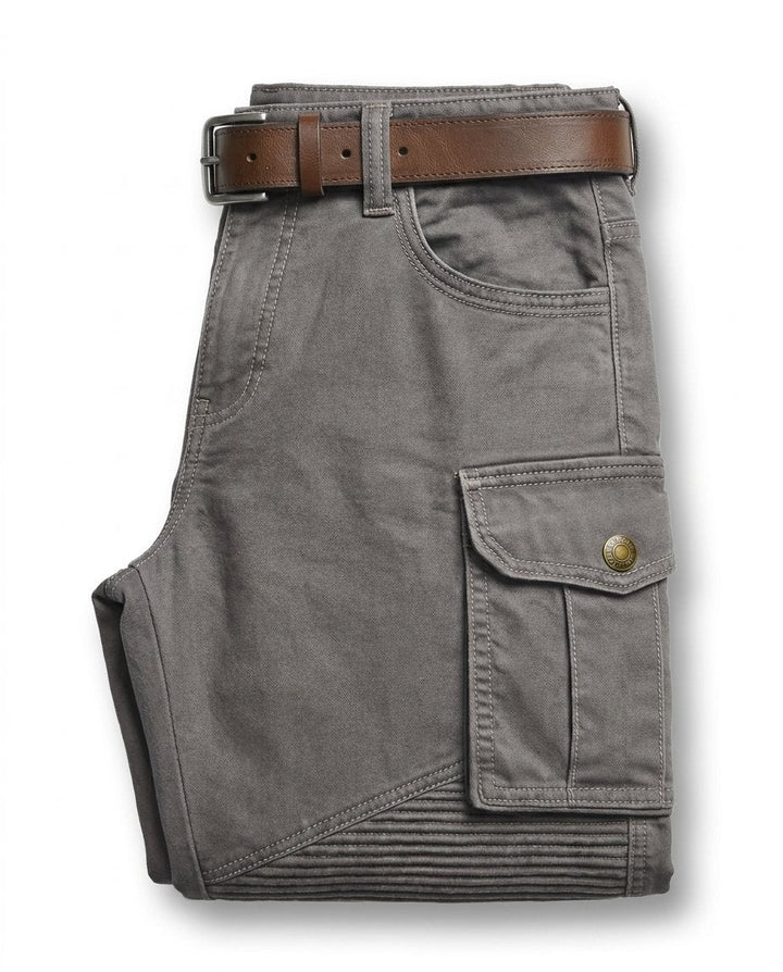 Conrad - Men's Cargo Trousers with Tapered Fit and Knee Panels