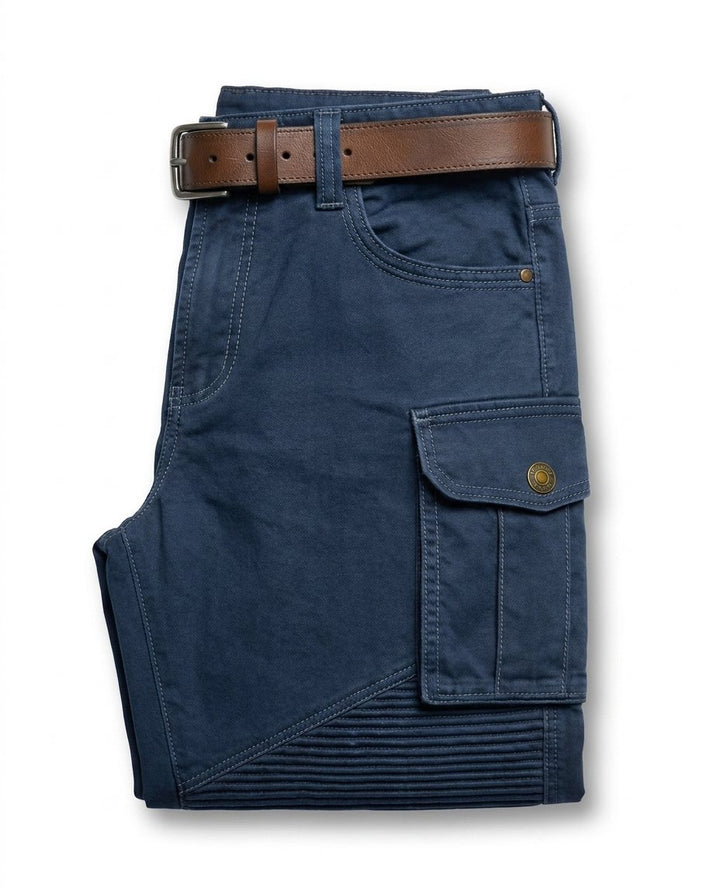 Conrad - Men's Cargo Trousers with Tapered Fit and Knee Panels