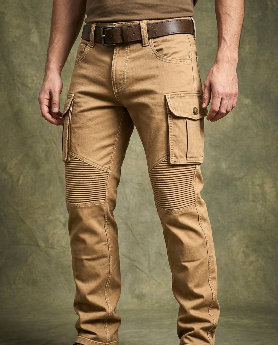 Conrad - Men's Cargo Trousers with Tapered Fit and Knee Panels