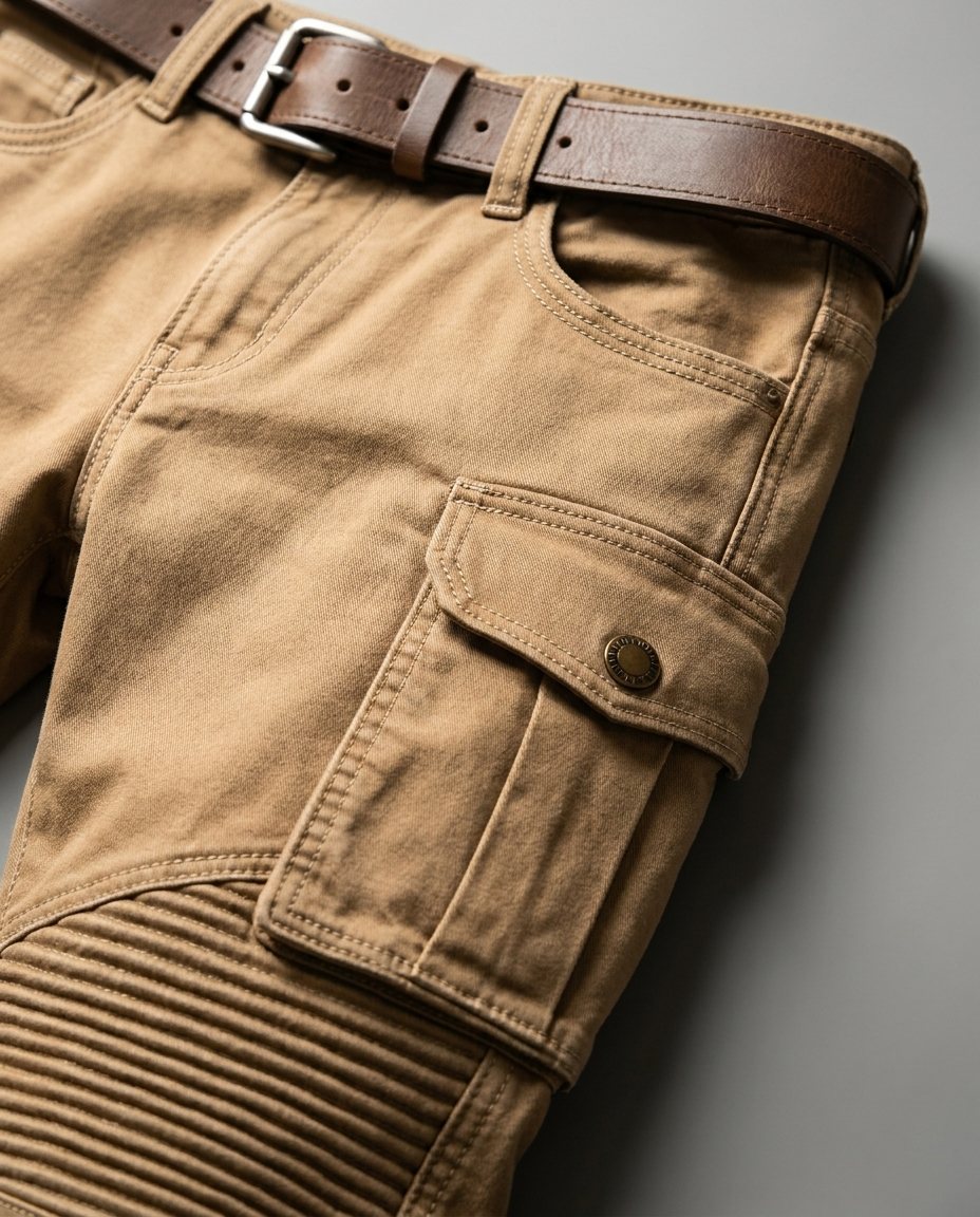 Conrad - Men's Cargo Trousers with Tapered Fit and Knee Panels