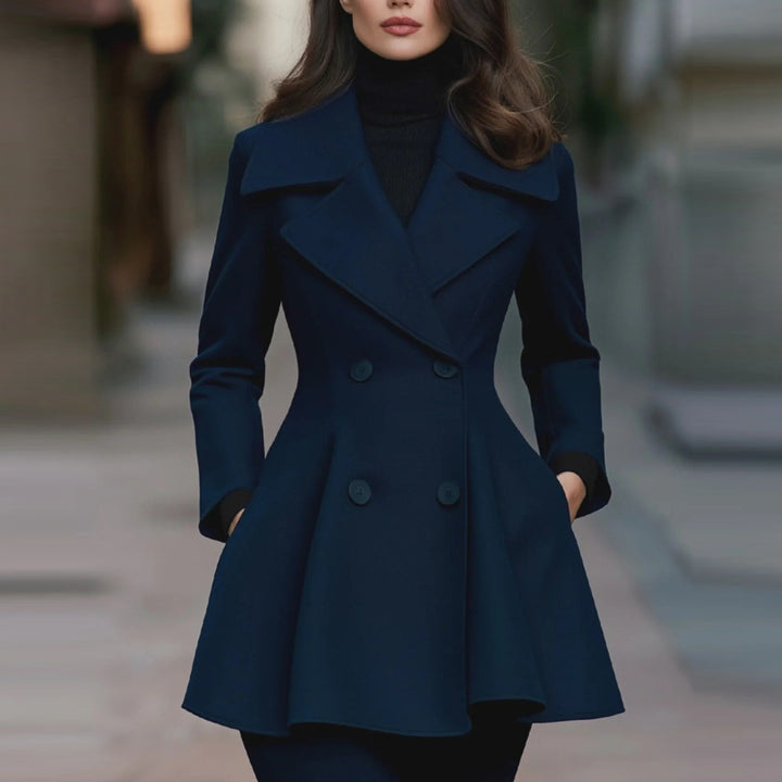 Cora - Women's Notched Lapel Peplum Blazer Jacket 1