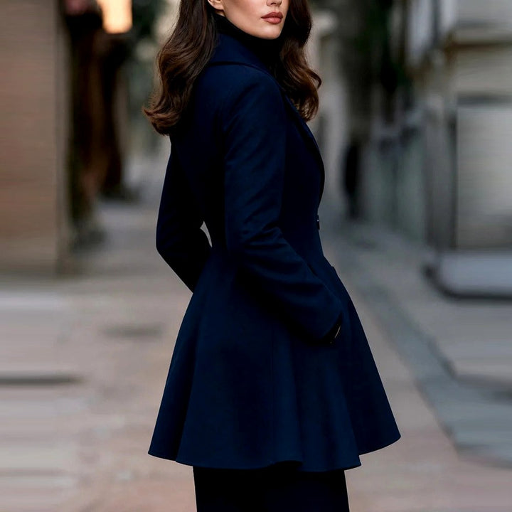 Cora - Women's Notched Lapel Peplum Blazer Jacket 2